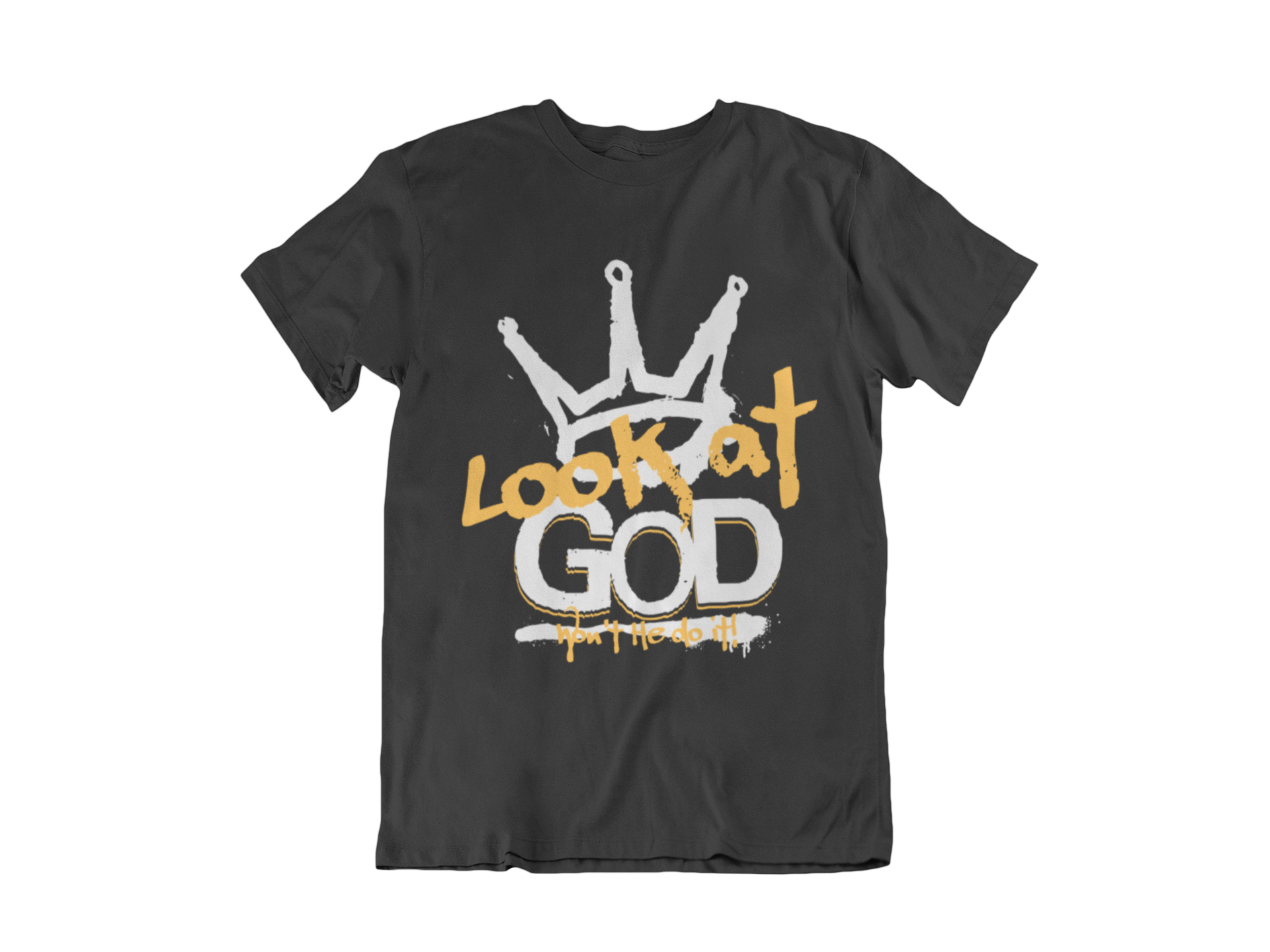 Look at GOD Crown Graffiti (Black/Gold) Tee – Respect My Energy
