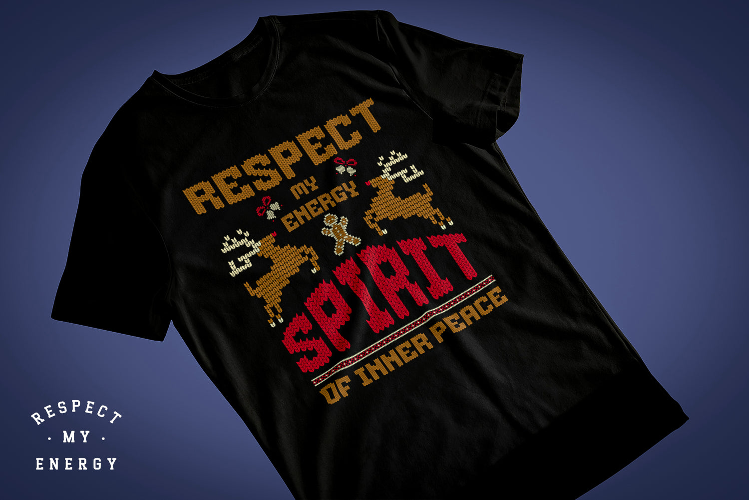 "spirit of inner peace" Christmas themed short sleeve t-shirts