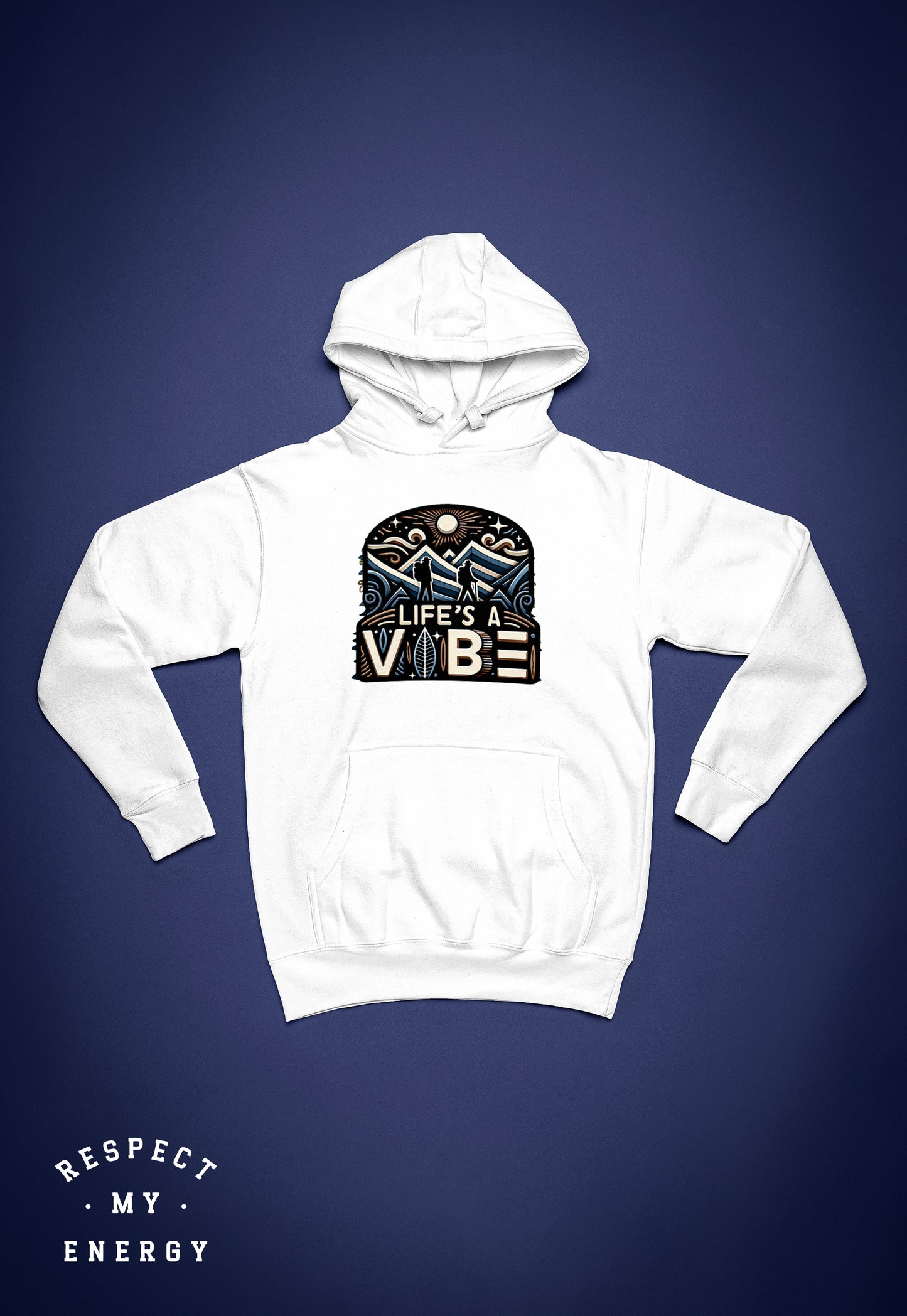 "Vibe in nature" unisex style hooded sweatshirt